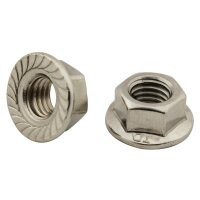 Flange nut with locking teeth - M12 - DIN 6923 -...