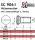Sleeve nut with countersunk head and slot - M8x20 - SC 9061 - Stainless steel A1
