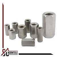 Sechskantmuffe mit Innengewinde - M8x30 - SC 9179 - Edelstahl A2