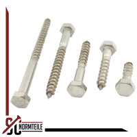 Hexagon Wood Screw - 8x90 - DIN 571 - Stainless Steel A2