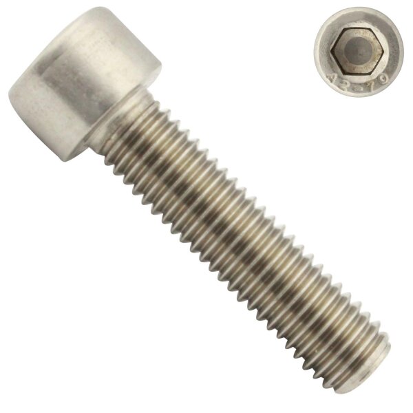 Zylinderschraube mit Innensechskant (ISK) - M10x20 - DIN 912 / ISO 4762 - Edelstahl A2