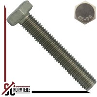 Sechskantschraube mit Vollgewinde - M4x60 - DIN 933 / ISO 4017 - Edelstahl A2