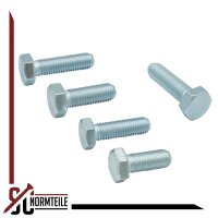 Hexagon head bolt with full thread - M6x60 - DIN 933 / ISO 4017 8.8 - Steel, galvanized