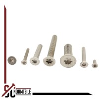 Countersunk head screw with TX - M3x35 - ISO 14581 / DIN 965 TX - Stainless steel A2