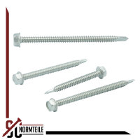 Self-drilling screw with hexagonal head and flange - 4,8x35 mm - WAF,AF 8 - DIN 7504 K - Stainless Steel A2
