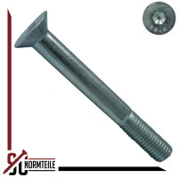 Senkkopfschraube mit ISK - M8x40 - DIN 7991 / ISO 10642 8.8 - Stahl galv. verzinkt