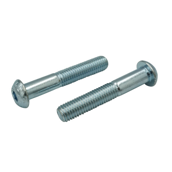 Linsenkopfschraube mit ISK - M8x50 - ISO 7380-1 10.9 - Stahl galv. verzinkt, getempert