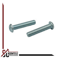 Linsenkopfschraube mit ISK - M8x50 - ISO 7380-1 10.9 - Stahl galv. verzinkt, getempert
