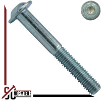 Linsenkopfschraube m. Flansch und ISK - M5x16 - ISO 7380-2 10.9 - Stahl galv. verzinkt, getempert