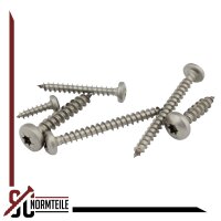 Chipboard screw with round head - 6x40 mm - (reinforced head, TX25) - SC 9045 - stainless steel A2