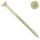 Chipboard screw with flat countersunk head - 6x70 / 46 - TX30 - partial thread - SC 200 - yellow galvanized steel