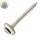 Plumber screw with sealing washer 15mm hexalobular socket (TX) 4,5x45 DIN 7995 stainless steel A2