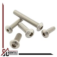 Linsenkopfschraube mit ISK - M3x20 - ISO 7380-1 - Edelstahl A2